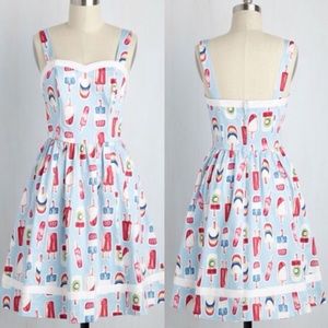 ModCloth Flavor Fave A-Line Dress in Popsicles